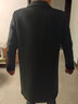 花花公子羊毛呢大衣男中長款冬季加厚保暖輕商務(wù)休閑男士時尚呢子大衣外套 黑色加絨 2XL 曬單實拍圖