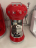 SMEG斯麦格 意大利复古意式咖啡机小型家用半自动小巧 带蒸汽奶泡机 ECF01多色可选 魅惑红 实拍图