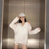 NASA GISS短袖t恤男冰感薄款透氣萊卡T恤圓領(lǐng)純色簡(jiǎn)約男女同款休閑打底上衣 白色 L  95-110斤 曬單實(shí)拍圖