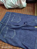 魅力棠五分牛仔短褲女2024年夏季新款高腰寬松直筒中褲顯瘦薄款闊腿褲子 深藍色 XL/29(115-125斤) 曬單實(shí)拍圖