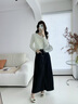 對白【杜鵑同款】復古丹寧牛仔半身裙女2025秋新款高腰顯瘦A字裙 復古牛仔黑 S 曬單實(shí)拍圖