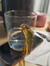 富光 玻璃杯茶杯透明泡花茶杯带把手杯子客厅水杯家庭套装男女牛奶杯 黄色400ml（1只装） 实拍图