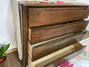 沃木 全實(shí)木斗柜間廳柜新中式儲物柜臥室落地間廳柜通板直拼紅橡木 寬四斗柜新款【FS-401新】 曬單實(shí)拍圖
