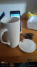 莲泽 陶瓷咖啡杯子马克杯情侣杯创意早餐杯子办公水杯带盖带勺子 数字16配瓷盖不锈钢勺子 实拍图