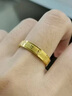 中國黃金（CHINA GOLD）黃金戒指足金六字真言戒指男士戒指送老公送爸爸生日父親節(jié)禮物 19圈口-約1.66g 曬單實拍圖