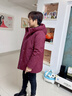 雋狐中老年羽絨服女活里活面可拆卸媽媽冬裝加厚大碼老人奶奶太太外套 紫紅 XL 【推薦85-105斤】 曬單實(shí)拍圖