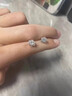 戚小米純999足銀鑲鉆雪花耳釘女養耳洞耳環(huán)螺絲擰扣不易掉新款高級耳飾 999銀雪花耳釘1對【螺絲款】 曬單實(shí)拍圖
