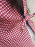 詩(shī)佩琪（SVORIAHI）長(zhǎng)袖圍裙女廚房罩衣成人工作服連袖棉布護(hù)衣外套炒菜做飯圍腰 酒紅色（毛絨兔無(wú)袖圍裙） 1件 曬單實(shí)拍圖