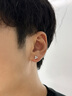 月下相戀S999銀男士耳釘纏繞三角形耳環(huán)男款小眾個(gè)性設(shè)計(jì)感生日禮物送男友 足銀纏繞三角形耳釘【單只】 曬單實(shí)拍圖