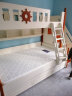 优漫佳 床儿童床上下铺床双层床高低床儿童房家具地中海实木框架子母床 (白)上下床+三抽拖床+柜梯 1.2*1.9米 实拍图