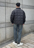 Calvin KleinJeans【防水】秋冬男士ck格子絎縫襯衫領(lǐng)鴨絨羽絨服J326805 BEH-太空黑 M 曬單實(shí)拍圖