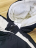 至唯   棉服男冬季加絨加厚羊羔毛棉衣男2022冬季新款連帽寬松刺繡潮流面包服棉襖外套男女同款衣服男 黑色 XL 曬單實拍圖