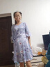 絲瀟連衣裙名媛裙子氣質(zhì)顯瘦女人味氣質(zhì)連衣裙印花氣質(zhì)連衣裙女夏季新 B11藍(lán)色 L 曬單實拍圖