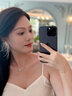 HEFANG何方珠寶白玫瑰羽毛耳環(huán)耳飾女士輕奢高級感生日禮物送女友老婆 白色 曬單實拍圖