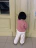 幼歌（YOUGE）嬰幼兒水果繡標寬松上衣/褲子立體玩偶寬松保暖套裝潮 炒米色褲子 （66-90兩用襠） 90 cm 曬單實(shí)拍圖