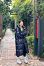 高梵黑金鵝絨服黑珍珠4.0大六格男女同款長款羽絨服 皇家藍(lán)3號 XL 曬單實(shí)拍圖