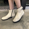 愛步（ECCO）靴子女 冬季簡約氣質(zhì)時尚百搭牛皮粗跟短靴女 雕塑222353 HL 石灰色22235301378 37 曬單實拍圖