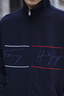 TOMMY HILFIGER【保暖抓絨】秋冬男簽字體刺繡立領(lǐng)重磅開(kāi)衫衛衣外套78J8940 深藍色FAP S （推薦：120-135斤） 曬單實(shí)拍圖