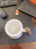 南山先生 茶杯中式家用辦公創(chuàng)意陶瓷茶水分離個人杯宮禧泡茶杯 宮禧泡茶杯_木柄款（霽藍(lán)） 曬單實拍圖