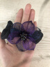 俏三歲發(fā)圈頭花大花朵韓式扎頭發(fā)扎馬尾皮筋韓版氣質優(yōu)雅媽媽加粗頭繩女 藍紫色 曬單實拍圖