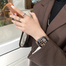 樂(lè )雨適用蘋(píng)果手表apple watch10表帶真皮皮質(zhì)ultra2休閑s10釘扣小蠻腰iwatch手表帶S9/8/7/6/5/SE女款 褐色 適用：新款S10【42mm表盤(pán)】 曬單實(shí)拍圖