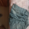 皮爾卡丹（pierre cardin）23年新款夏季復(fù)古破洞高腰牛仔短褲女士貼布刺繡寬松闊腳褲 21516#短褲 L 115-130斤 曬單實拍圖