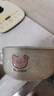 沃德百惠（WORTHBUY）兒童輔食碗餐具套裝寶寶學吃飯幼兒園帶手柄防摔防燙牛奶杯碗勺叉 熊雙耳碗+316直柄叉+勺+筷 4件套 曬單實拍圖