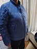 俞兆林媽媽裝秋裝短外套女寬松洋氣2025新款中老年女裝秋冬裝輕薄小棉衣 藍色 XXXL建議120-135斤 曬單實(shí)拍圖