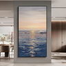 彩象純手繪油畫(huà)玄關(guān)掛畫(huà)現代簡(jiǎn)約抽象大海風(fēng)景走廊過(guò)道裝飾畫(huà)玄 霞曦望海(摩登黑鋁合金畫(huà)框) 手繪肌理油畫(huà)+120*240 曬單實(shí)拍圖