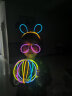TaTanice 荧光棒50根装跳舞套装 一次性夜光棒儿童节跳舞玩具闪光莹光手环 实拍图