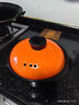 彩色通用陶瓷砂鍋蓋子配件湯煲沙鍋蓋電燉鍋湯鍋單蓋燜鍋土鍋配蓋 橙色 23.3cm 曬單實(shí)拍圖