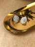 丹彼幾何菱形耳環(huán)女新款潮氣質(zhì)感銀耳釘輕奢大氣無耳洞 滿鉆鋯石耳釘 曬單實拍圖