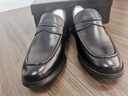 MNSMIN法國男鞋厚底男士樂(lè )福鞋牛皮休閑一腳蹬皮鞋 黑色5050-1 42 曬單實(shí)拍圖