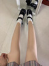 莫代爾水光襪光腿神器女冬季自然裸感厚款秋冬款高腰肉色打底連褲絲襪 連自然+自然裸感收腹不掉檔 均碼 300克厚絨-10-5°/80-140斤適合 曬單實(shí)拍圖