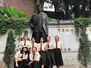 坐悠畢業(yè)班服套裝春秋季韓版insjk襯衣初高中學(xué)生學(xué)院風(fēng)運(yùn)動(dòng)會(huì)校服裙 藍(lán)色短袖+灰格子領(lǐng)帶(男女同款) 4XL 曬單實(shí)拍圖