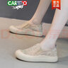 卡帝樂(lè)鱷魚(yú)（CARTELO）女鞋漁夫鞋2025夏季新款一腳蹬懶人鞋厚底休閑單鞋透氣網(wǎng)面蕾絲鞋 卡其色 38 曬單實(shí)拍圖