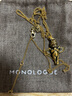 MONOLOGUE【8月5日即將調(diào)價】獨白鏈金主義復(fù)古黃金足金側(cè)身鏈黃金項鏈MR36 MR363 40cm 曬單實拍圖