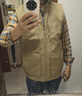 JP加絨馬甲男休閑兩面穿保暖背心多口袋馬夾1868 卡其色 2XL(155斤-170斤) 曬單實(shí)拍圖