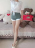 風(fēng)吟詩(shī)三分鯊魚褲女夏打底褲提臀外穿薄款運(yùn)動(dòng)打底短褲女拼接撞色安全褲 綠色 XL (130-160斤) 曬單實(shí)拍圖