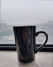 錦順鑫榮十二星座創(chuàng)意個(gè)性杯子陶瓷馬克杯帶蓋勺家用喝水杯子辦公茶杯情侶 黑色chu女(帶蓋勺) 401-500ml 曬單實(shí)拍圖