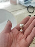卡希芙氣質(zhì)999純銀雙面大珍珠耳釘2024新款爆款高級(jí)感輕奢耳飾女銀耳環(huán) 【S925銀針】白珠玫瑰金色 曬單實(shí)拍圖