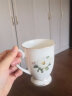 品来运陶瓷马克杯家用欧式喝水杯子带盖骨瓷咖啡杯大容量早餐牛奶杯 茶花皇室杯+勺（300ml） 实拍图
