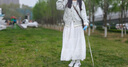 DXOT奶藍(lán)色毛茸茸麻花圓領(lǐng)毛衣外套女秋冬慵懶小個(gè)子加厚短款針織衫女 奶藍(lán)色 M 建議95-110斤 曬單實(shí)拍圖