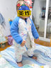 蘇呈嬰兒睡袋寶寶秋冬款加厚純棉嬰幼兒童防踢被子神器春秋季恒溫分腿 厚棉恒溫款【0-15℃】藍山海經(jīng) M碼（穿到身高89cm）1-2.5歲 曬單實(shí)拍圖