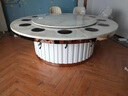 愛(ài)次元餐桌隱藏式電磁爐一體商用巖板圓桌高端酒店新中式電動(dòng)圓桌椅組合 加厚1.6米手動(dòng)巖板圓桌 曬單實(shí)拍圖
