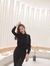 蔻伊婭休閑襯衫女長(zhǎng)袖2025年春秋新款純色上衣修身顯瘦襯衣女法式女裝 藏青色 S 曬單實(shí)拍圖
