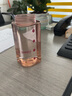 ZSR運動水杯女夏季高顏值耐高溫網(wǎng)紅方形森系ins風(fēng)簡約日系塑料杯子 小號透明400ML紅咖色+杯刷 曬單實拍圖
