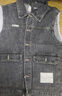 AEMAPE蘋(píng)果牛仔馬甲男士外套歐美潮流春秋大口袋無(wú)袖上衣服潮牌背心馬夾 9217#復古灰 L（建議130 150斤） 曬單實(shí)拍圖