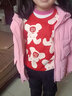貝嬰初（BEIYINGCHU）秋冬新款兒童加絨T恤拜年服男女童加厚長(cháng)袖保暖卡通針織毛衣 龍貓 140 (建議身高120-130cm) 曬單實(shí)拍圖