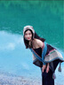 幽集雅民族風(fēng)西藏旅游穿搭斗篷保暖披肩拉薩圍巾女云南外搭加厚毯子披風(fēng) 孔雀藍(lán) 曬單實拍圖